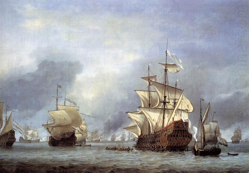 The Taking of the English Flagship the Royal Prince, willem van de velde  the younger